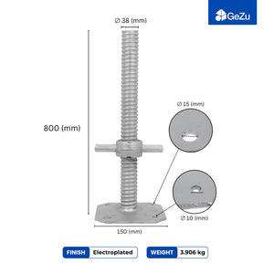 Adjustable scaffold base screw jack - detail view 11