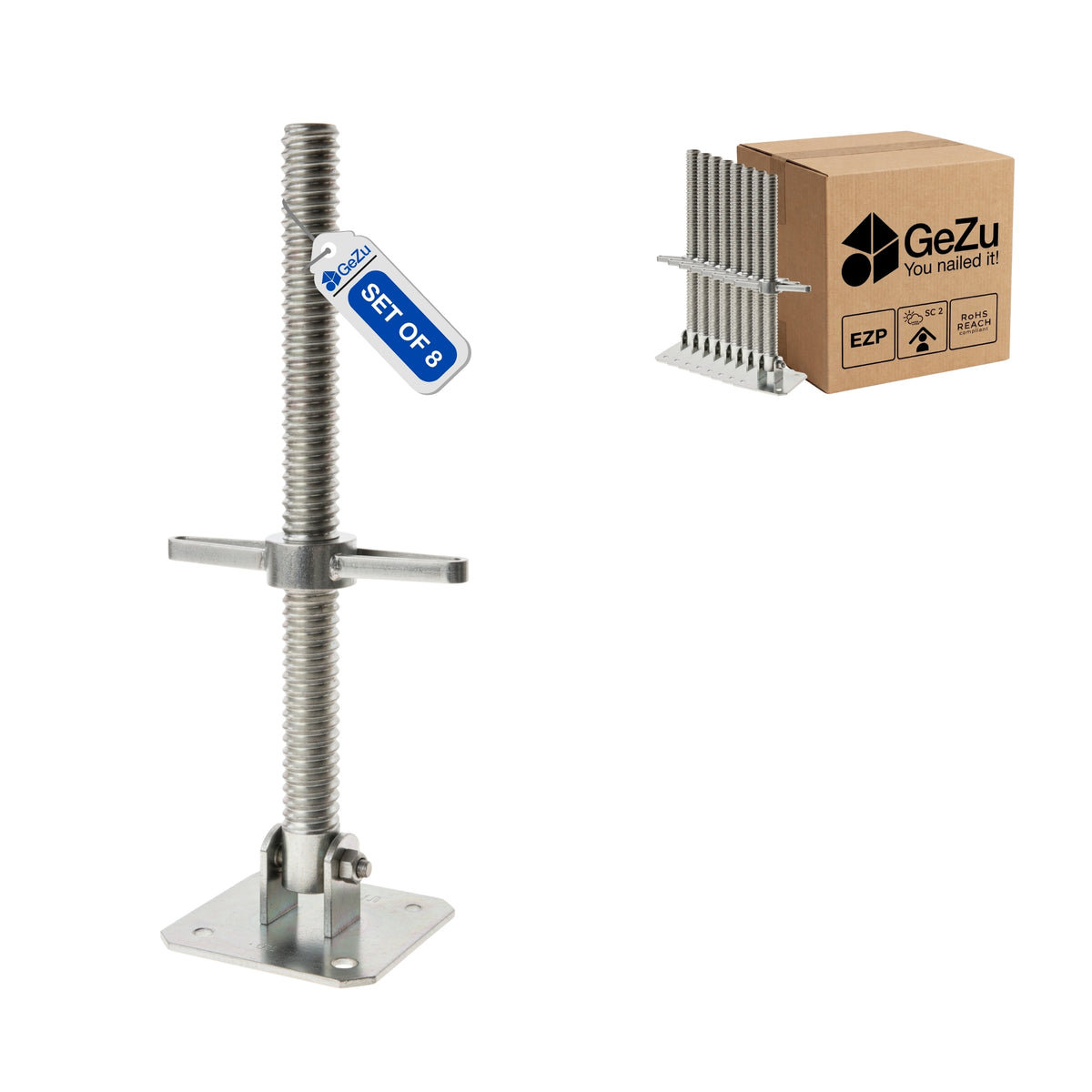 Swivel screw jack - 38 x 500 mm - Gezu Impex