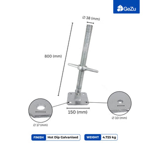 Adjustable scaffold swivel base screw jack - detail view 5