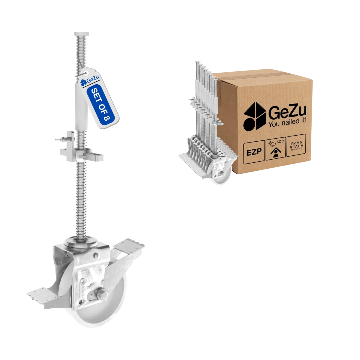 Caster wheel - 38 x 500 mm, 200 x 50 mm, 1000 kg - Gezu Impex
