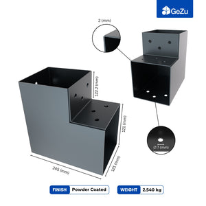 2-Way post connector L shape, pergola corner bracket - detail view 6