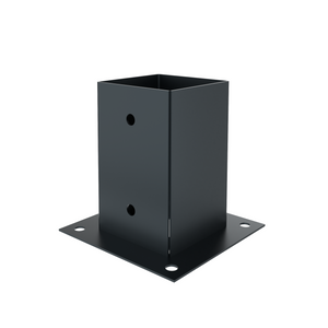 Square bolt down post support base black