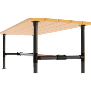 Table frame kit, 42 mm black steel with long tee clamp - detail view 6