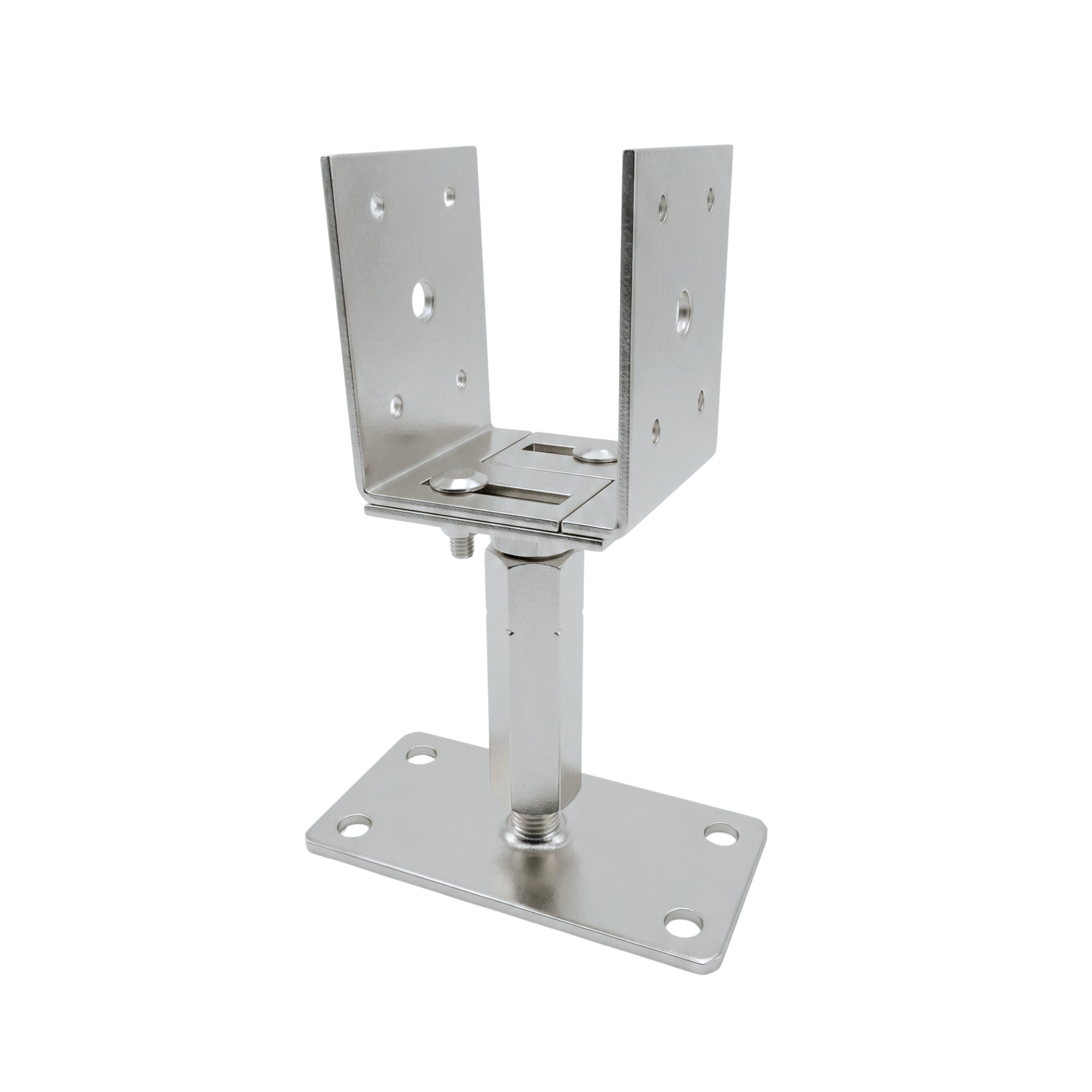 Bolt Down U Post Support Holder | Width & Hight Adjustable