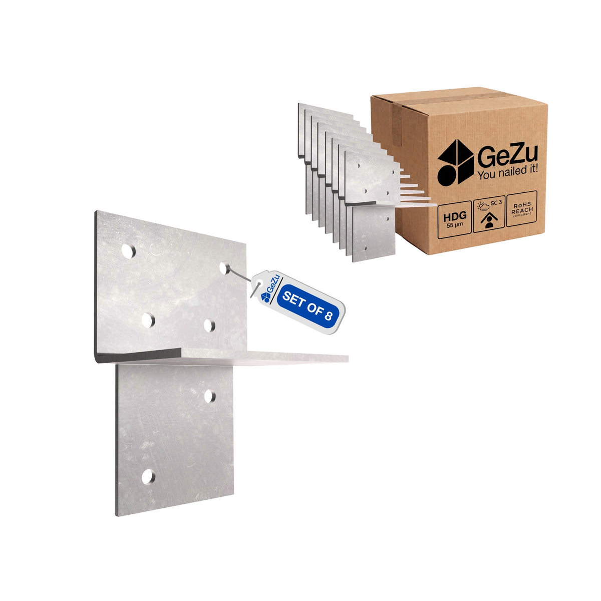 Post To Beam Bracket - 71 x 71 mm - Gezu Impex
