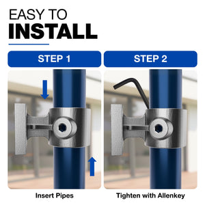 Wall mounted handrail bracket tube clamp - detail view 5