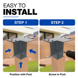 Pergola bracket, X shape post connector - detail view 24
