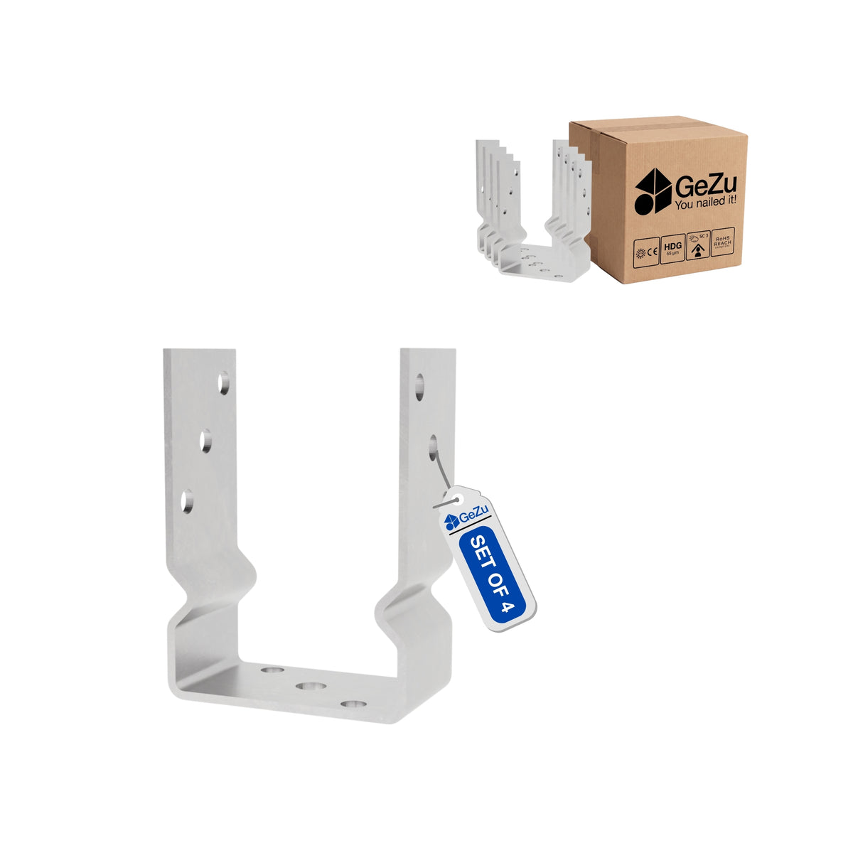 U shaped bracket - 101 x 150 x 60 x 4 mm - Gezu Impex