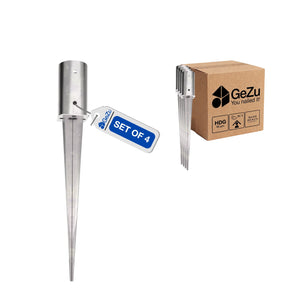 Round drive-in fence post spike support - 101 x 600 mm - Gezu Impex