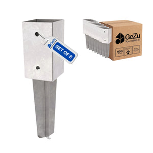 Fence post brackets for concrete - 71 x 71 x 350 mm - Gezu Impex