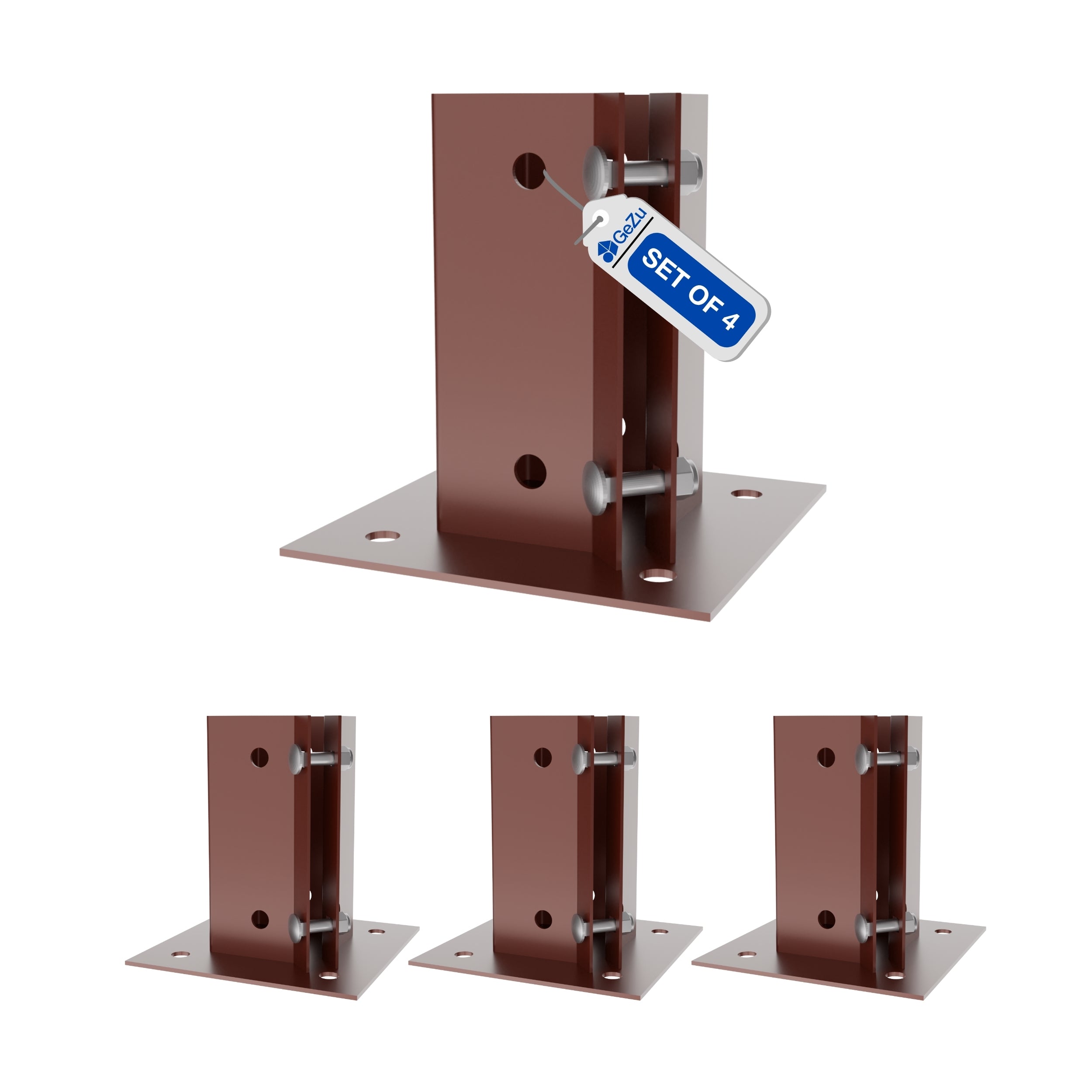 Swift Clamp Bolt Down Post Support Base | Post Shoe Bundle