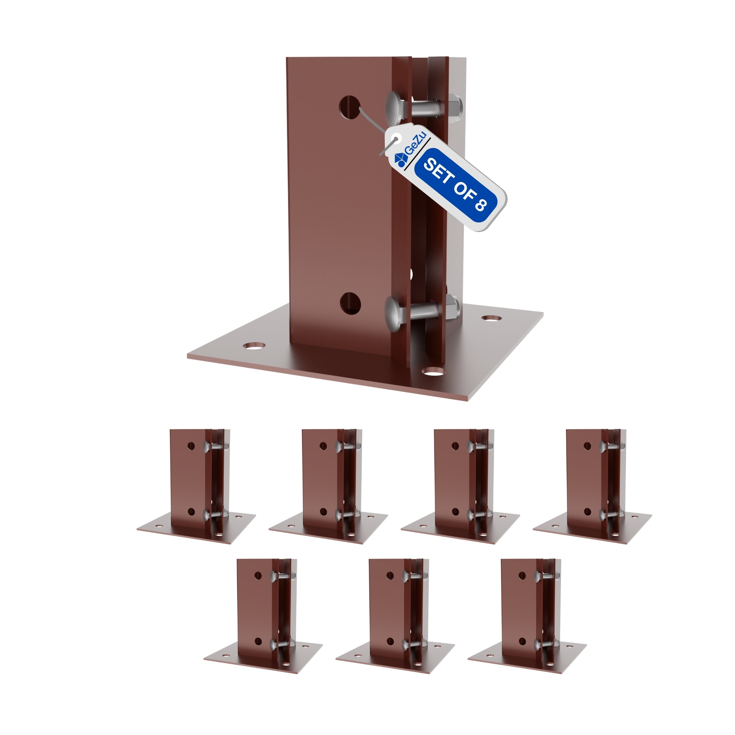 Swift Clamp Bolt Down Post Support Base | Post Shoe Bundle