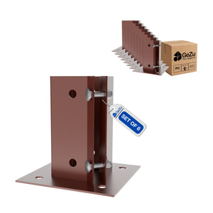 Square bolt down post support - 75 x 75 mm - Gezu Impex