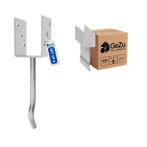 U shape fence post holder - 101 x 300 x 60 x 4 mm - Gezu Impex