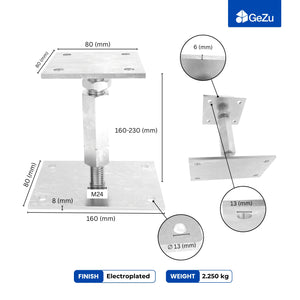 Bolt Down Elevated Adjustable Post Base With Nut Bundle - detail view 9