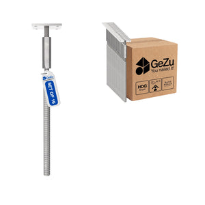 Concrete in adjustable post base - 16-pack - Gezu Impex