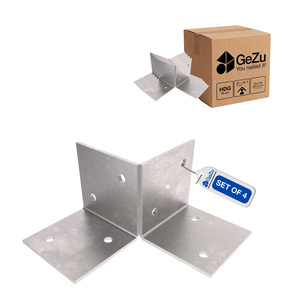 Pergola floor bracket - 71 x 71 mm - Gezu Impex