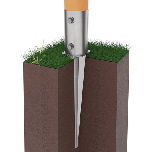 Round post spike support