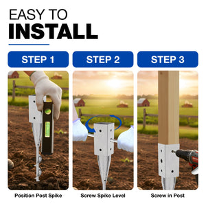 Ground screw post anchor - detail view 4