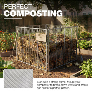 Square Mesh Garden Composter - detail view 5