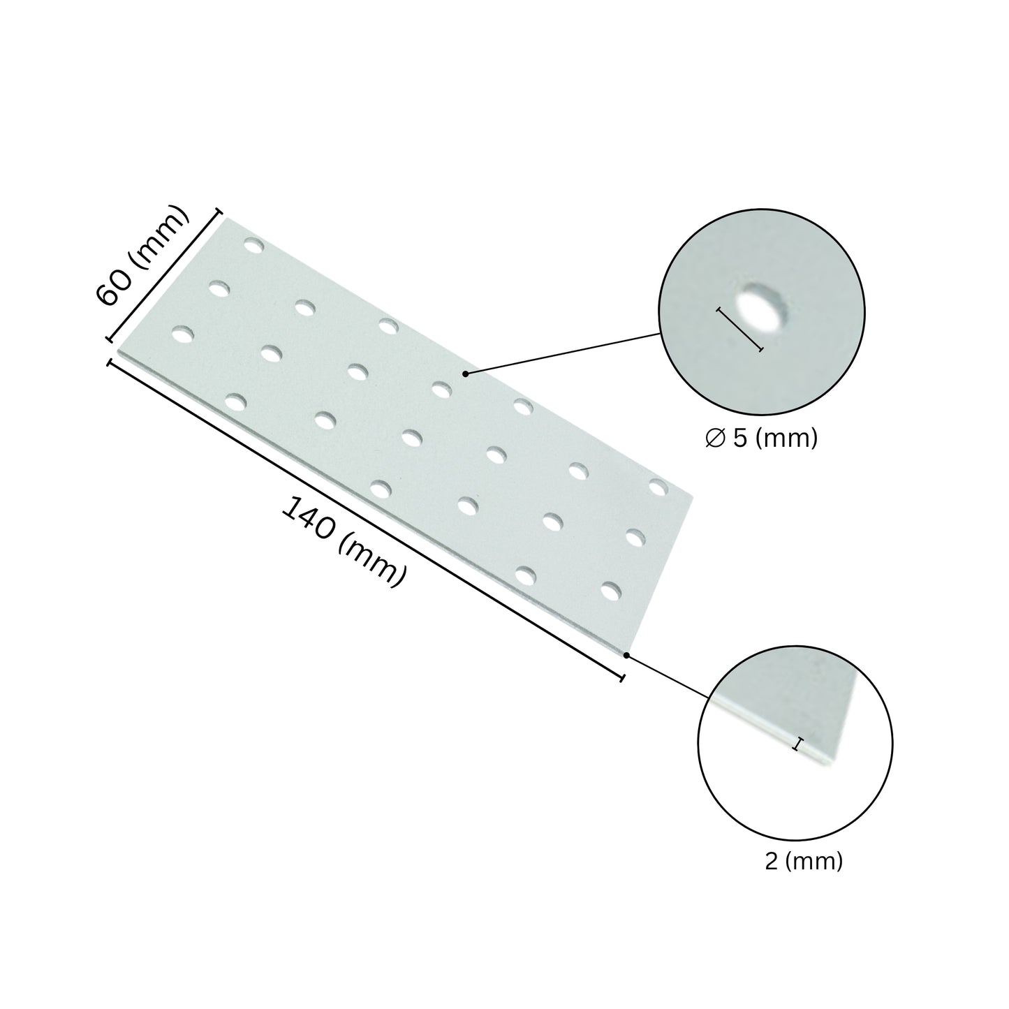 Perforated wood connector plate