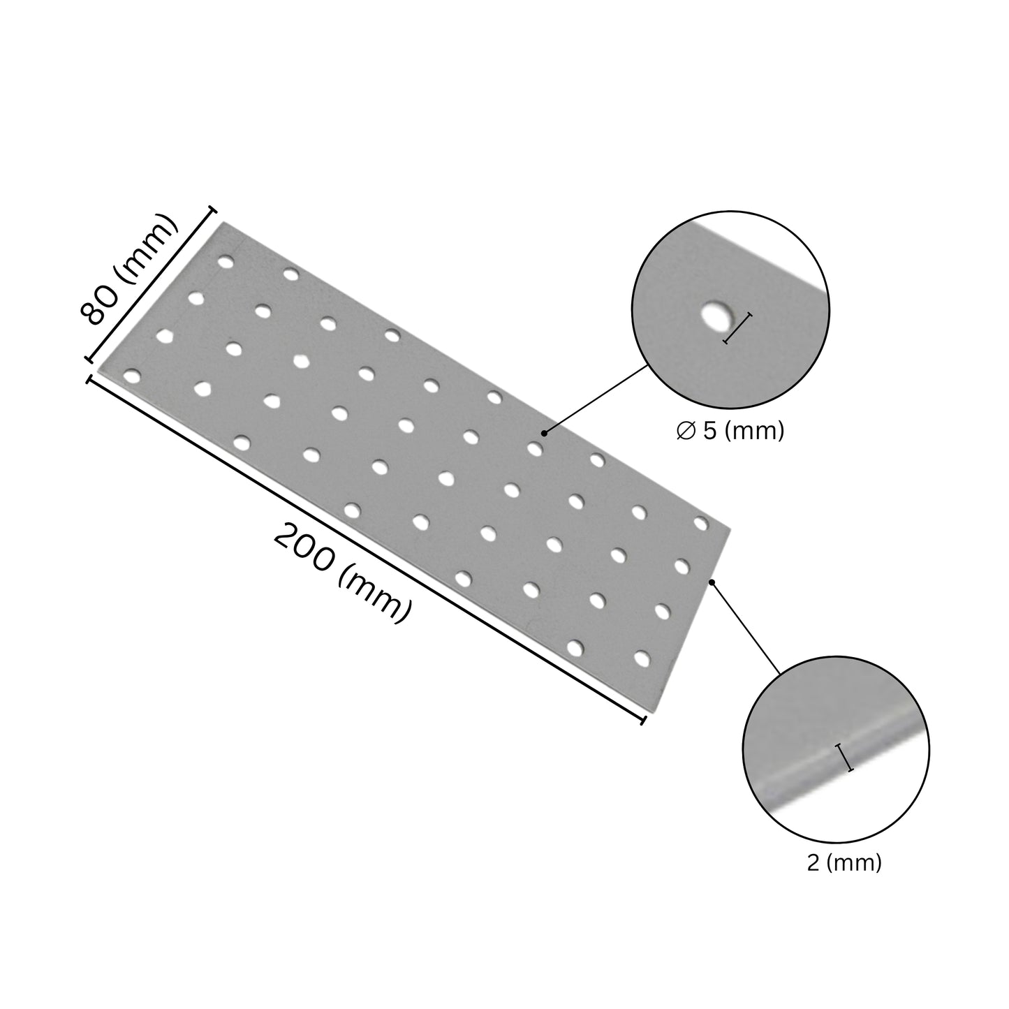 Perforated wood connector plate