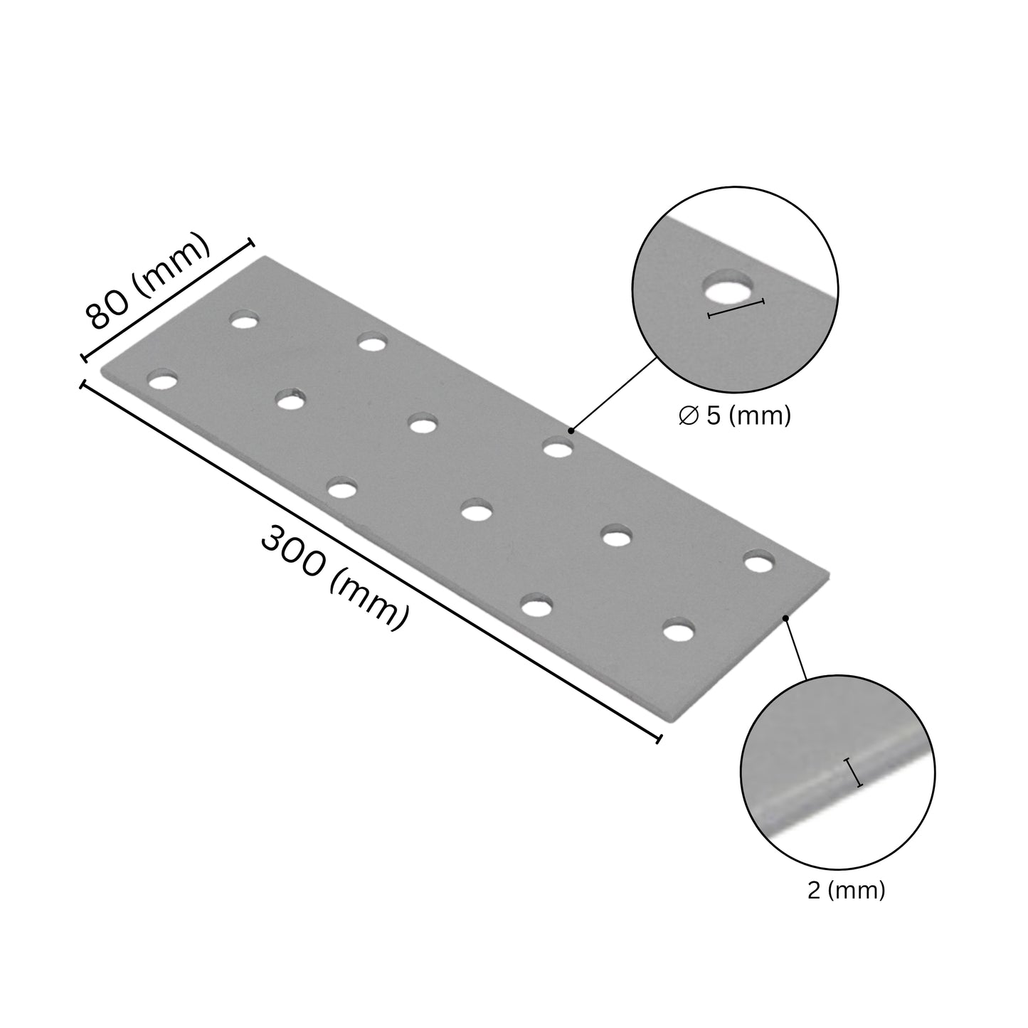 Perforated wood connector plate