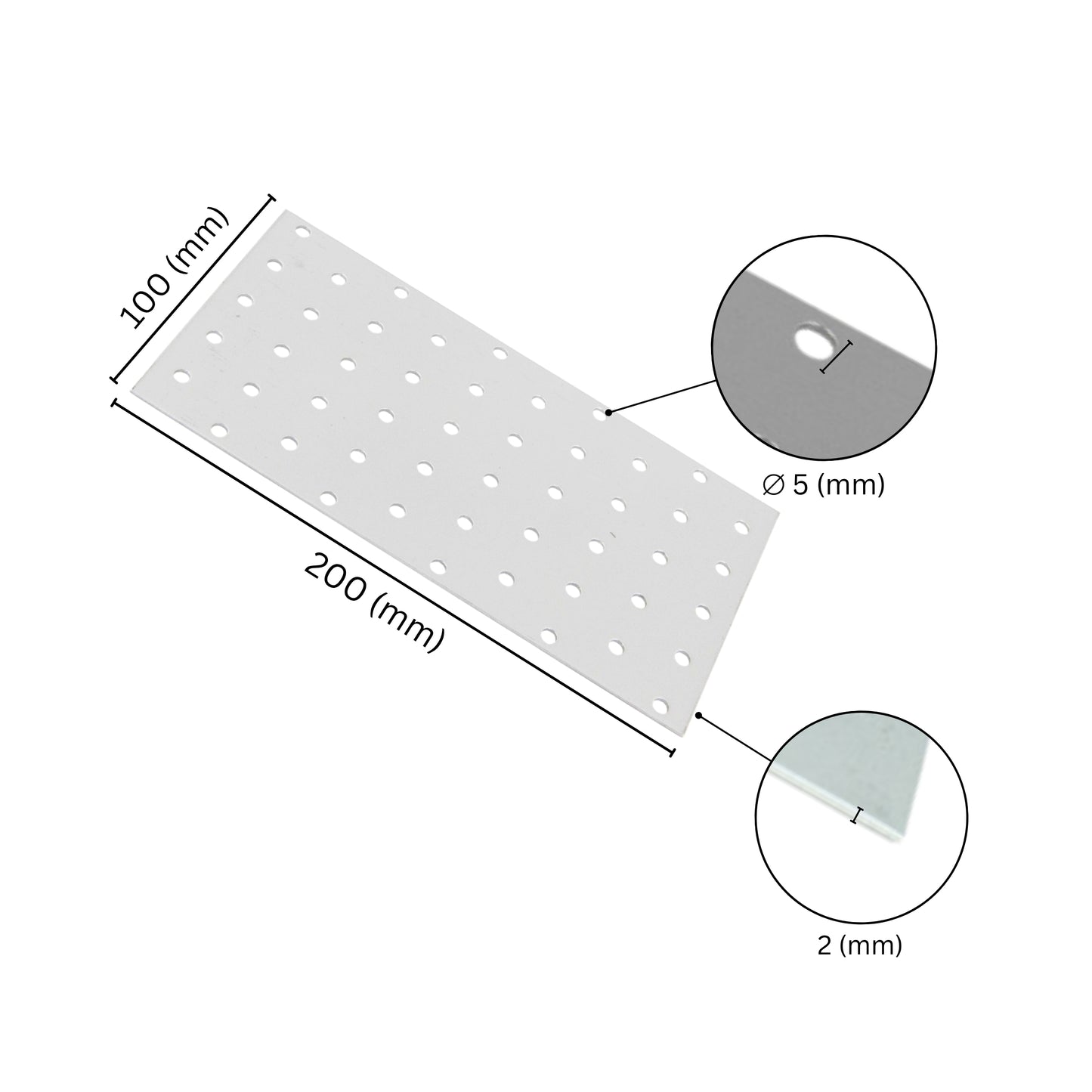Perforated wood connector plate