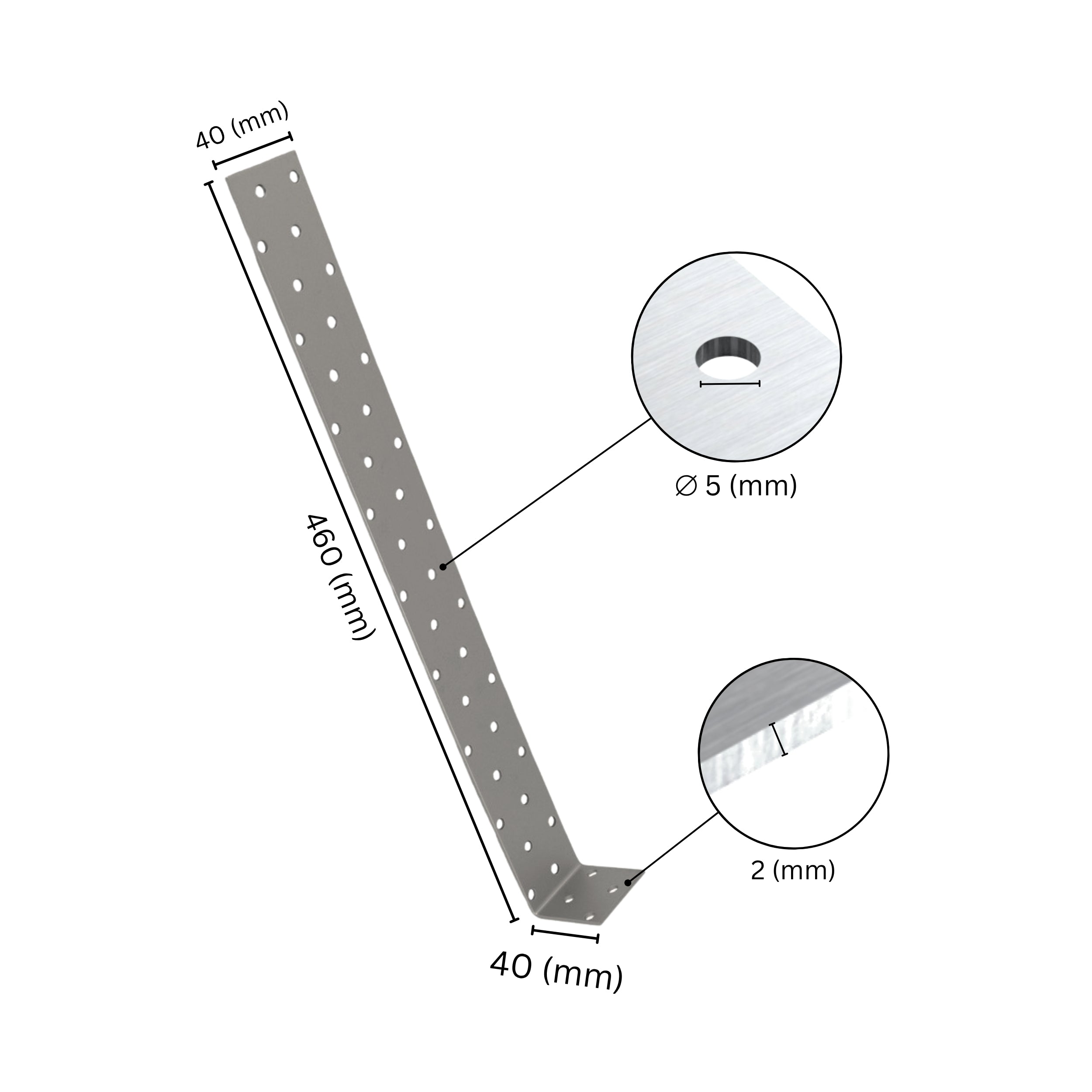 Flat steel anchor for concrete