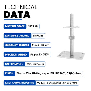 Height Adjustable Bolt Down Post Support, Post Base Bundle - detail view 10