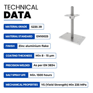 Height-adjustable bolt-down post support for wooden posts - alternative angle 28