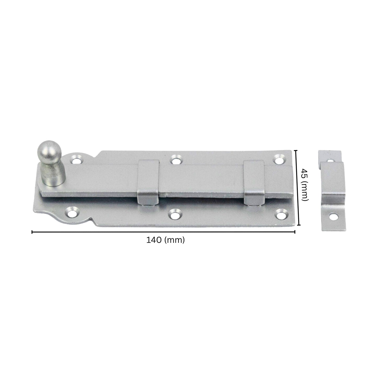 Flat door bolt