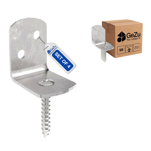 L shape fence panel brackets - 77 x 32 x 37 mm - Gezu Impex