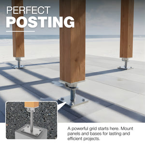 Height-adjustable bolt-down post support with adjustment hook - alternative angle 27