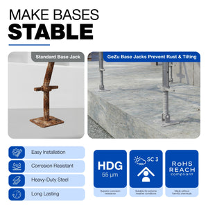 Adjustable scaffold swivel base screw jack - detail view 11