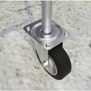Solid rubber swivel caster wheel