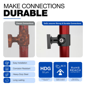 Wall mounted handrail bracket tube clamp - detail view 14