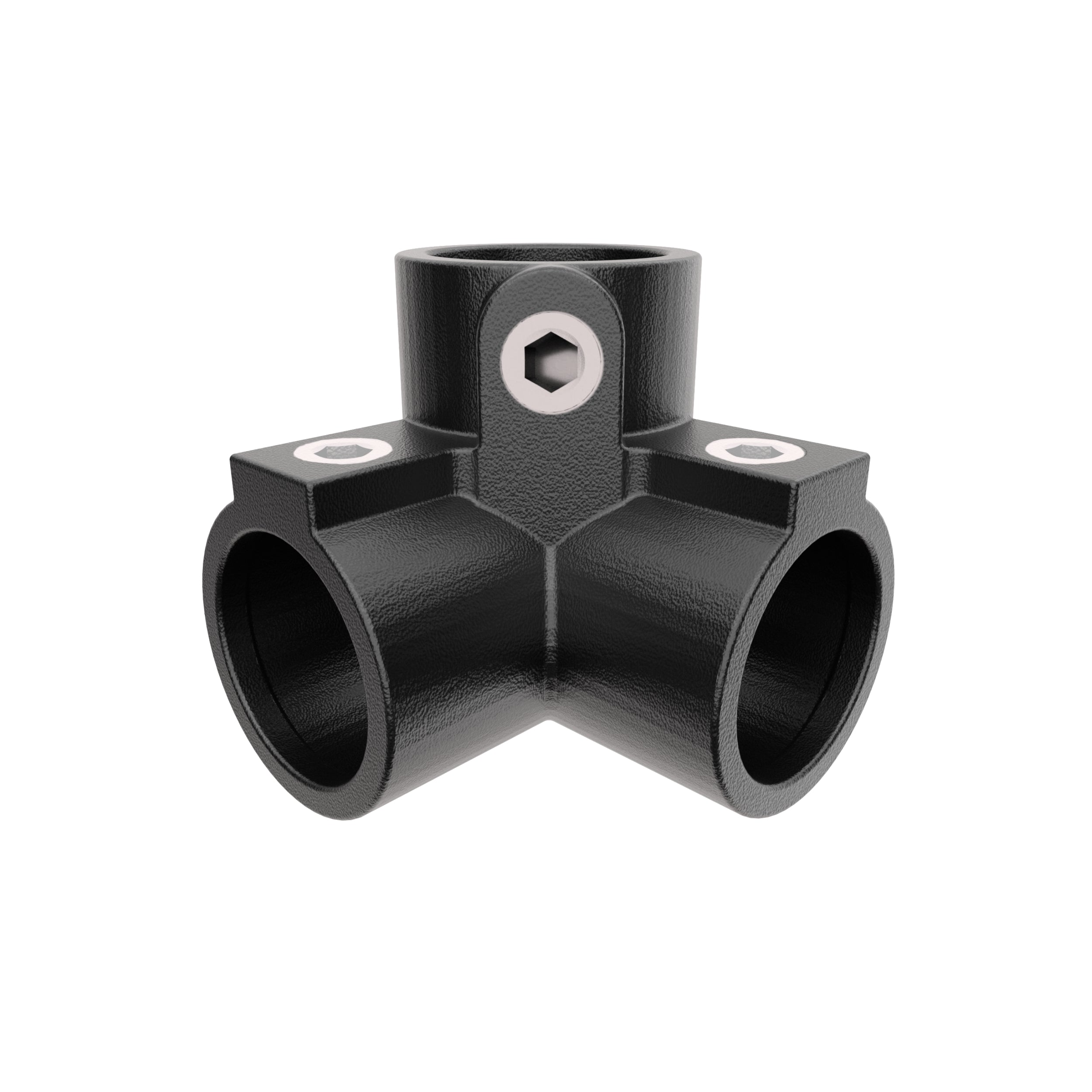 90 Degree 3 Way Corner Elbow Tube Clamp black