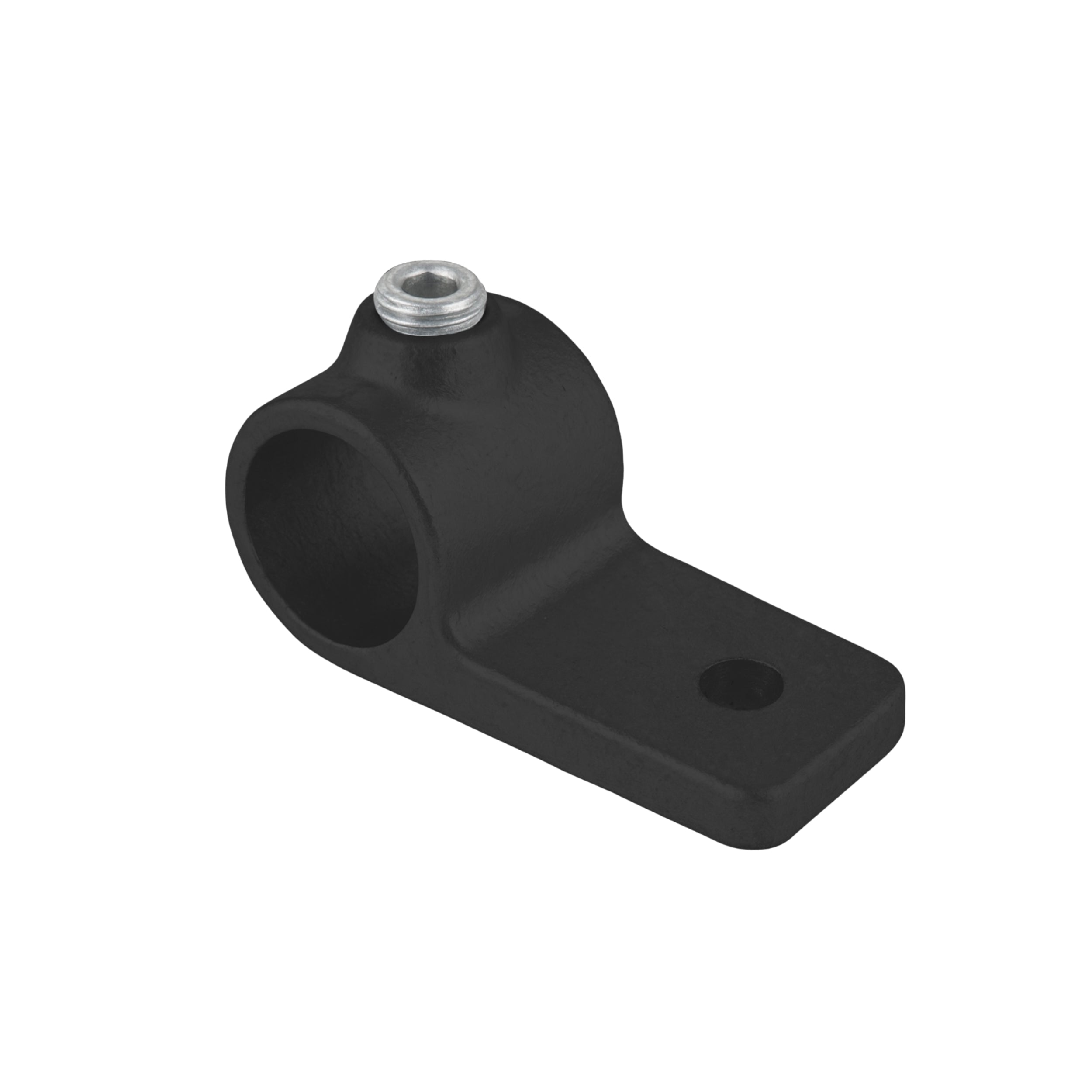 Single Lugged Bracket Tube Clamp Black