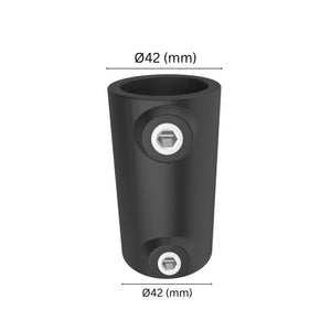 Inline External Tube Connector 42 mm with labeled dimension.