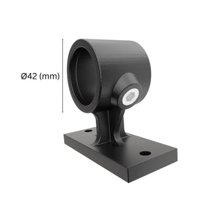 42 mm rail support bracket with labeled dimension.