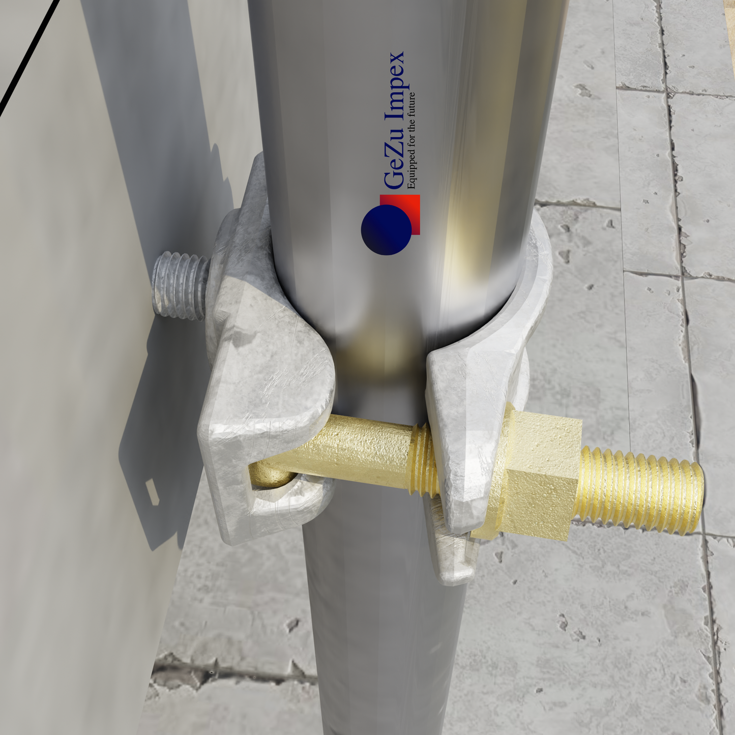 Scaffolding coupler tube clamp with Bolt