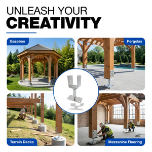 Bolt down U post support holder, width and height adjustable - detail view 7