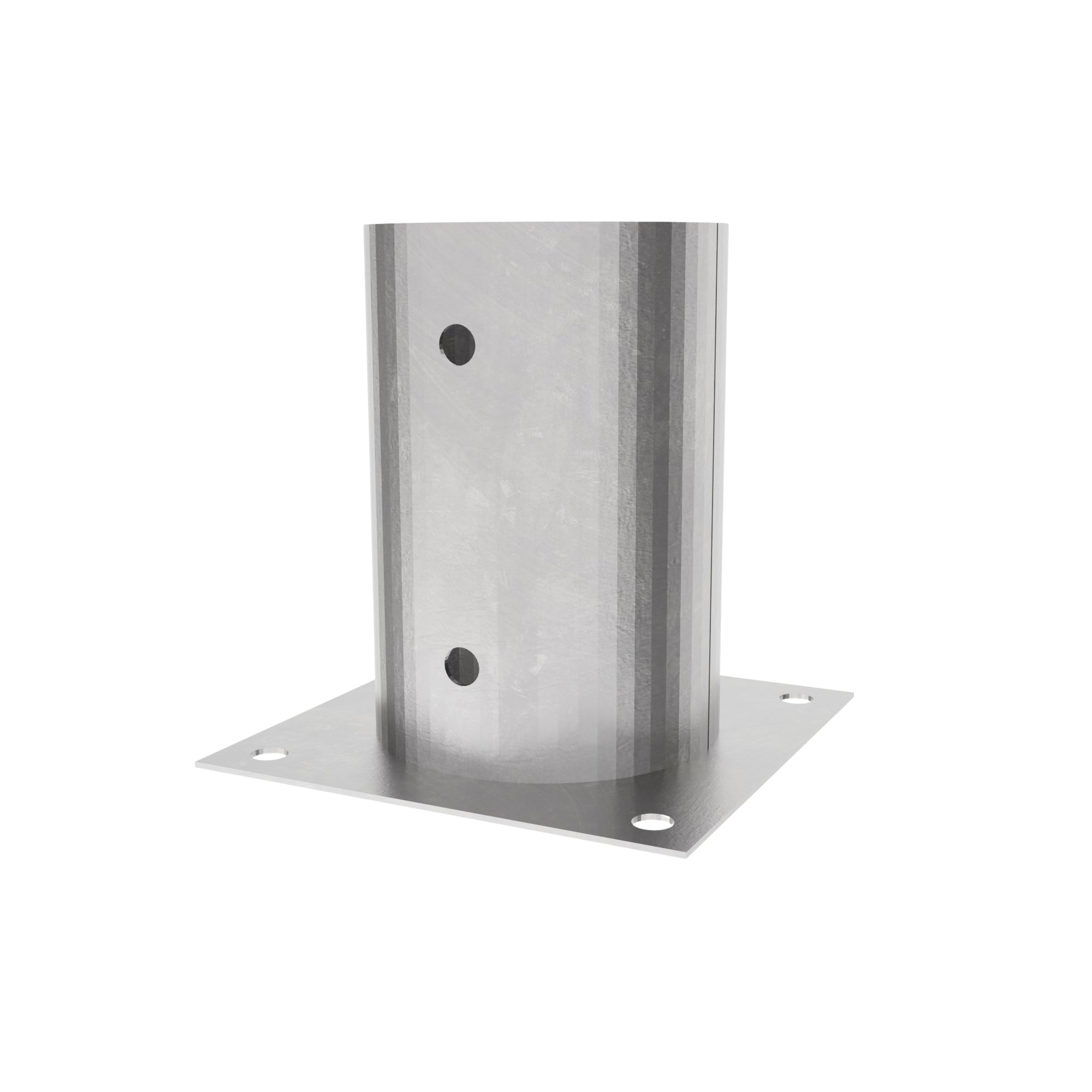 Bolt down post support base round