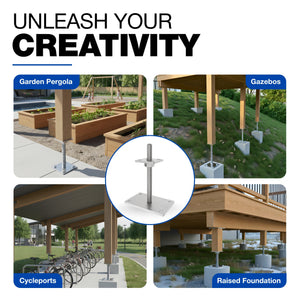 Height adjustable bolt down post support - alternate view 12