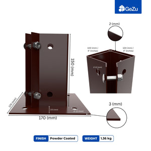 Swift clamp bolt down post support base - alternate view 3