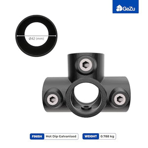 3 Way Outlet Tee Tube Clamp - detail view 3