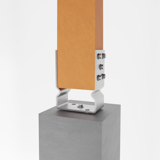 Post support U with bend