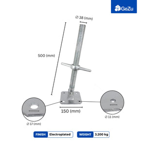 Adjustable Scaffold Swivel Base Screw Jack - detail view 3