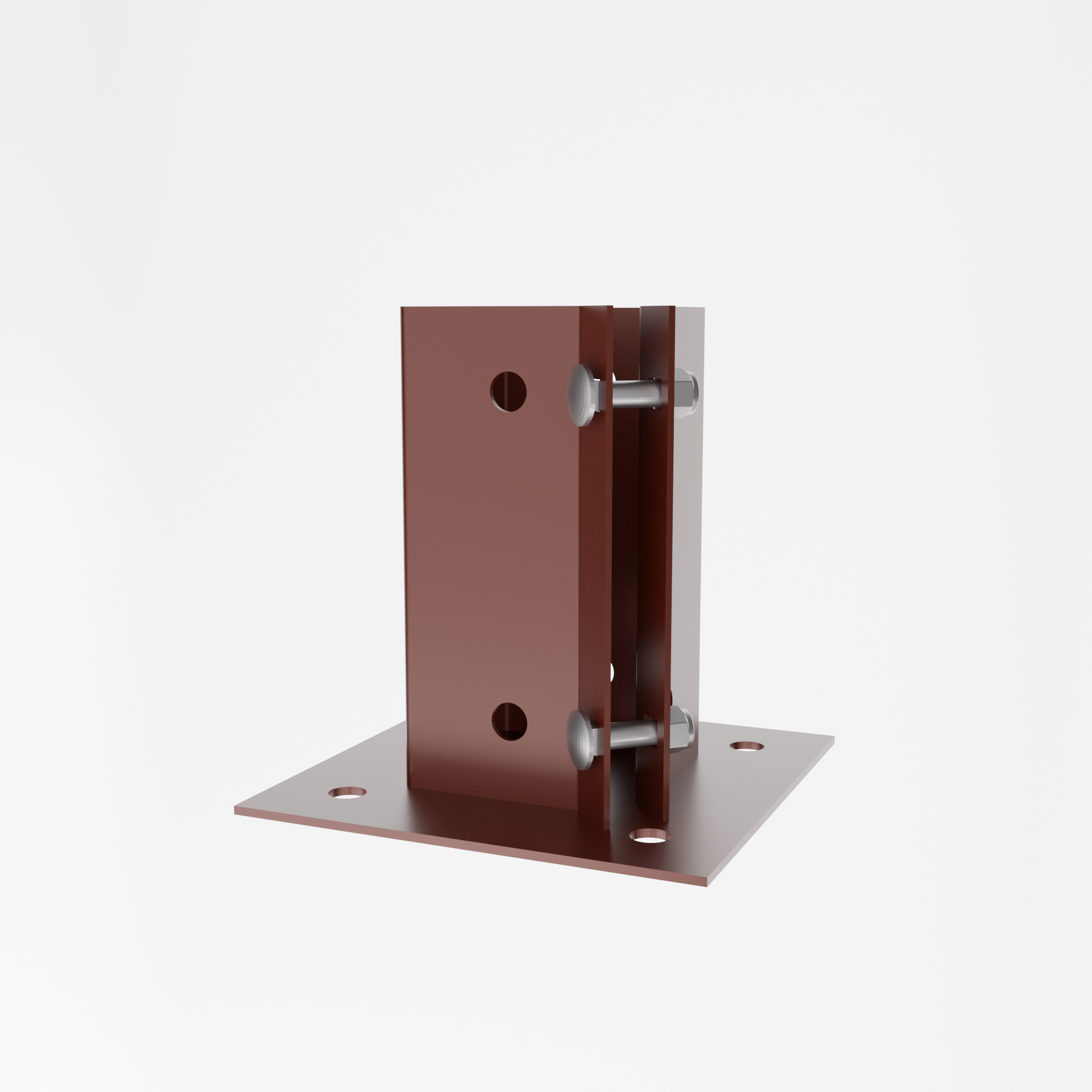 Swift Clamp Bolt Down Post Support Powder-Coated